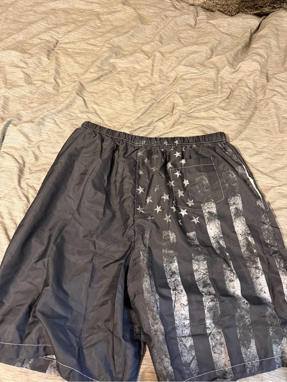 Men's Black Swim Trunks with Mesh Lining